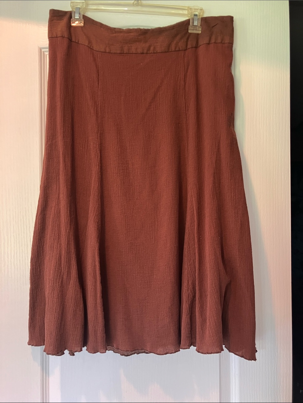 Laura Scott A-Line Skirt in Rust